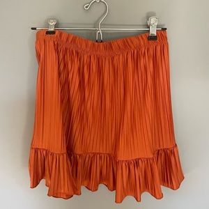 Zara Orange Frill Hem Skirt